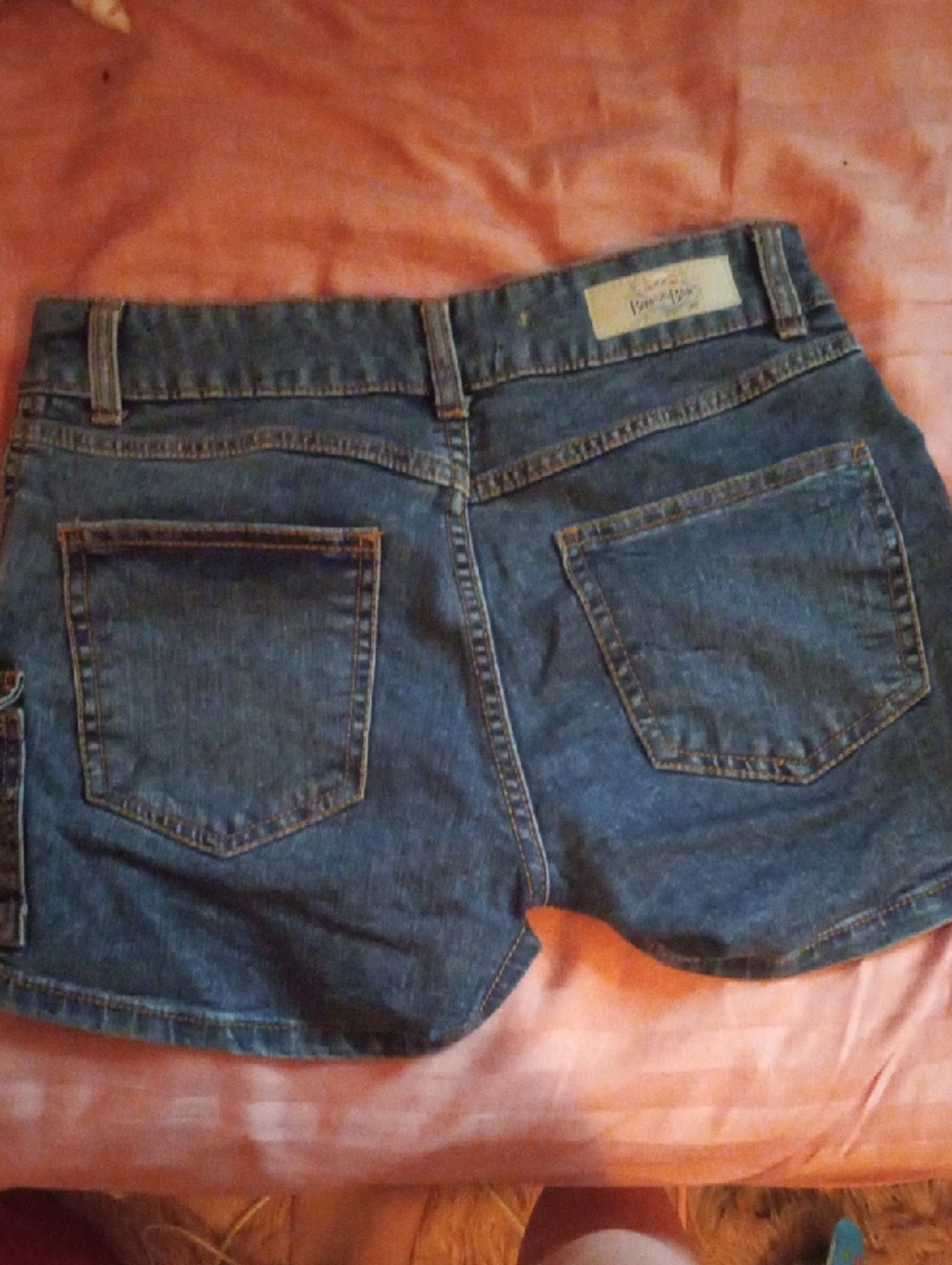 Denim Cargo Women’s Shorts in Dark Blue - Picture 3 of 6